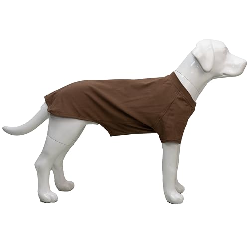 Lovelonglong Hund T-Shirt, 100% Baumwolle, Haustier T-Shirt, Hund-Unterhemd T-Shirts Für mittlere und große Hunde Coffee XXXL von lovelonglong