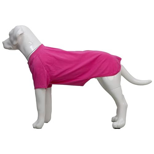 Lovelonglong Hund T-Shirt, 100% Baumwolle, Haustier T-Shirt, Hund-Unterhemd T-Shirts Für mittlere und große Hunde Rosered XXXL von lovelonglong