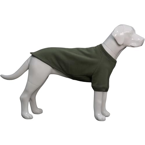 Lovelonglong Hunde-Sweatshirt für kaltes Wetter, Herbst und Winter, Hunde-T-Shirts für kleine, mittelgroße und große Hunde, Armeegrün, Größe XS von lovelonglong