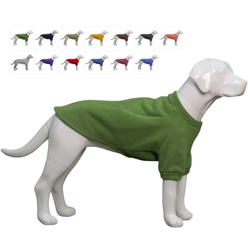 Lovelonglong Hunde-Sweatshirt für kaltes Wetter, Herbst und Winter, Hunde-T-Shirts für kleine, mittelgroße und große Hunde, Blattgrün, Größe 3XL von lovelonglong