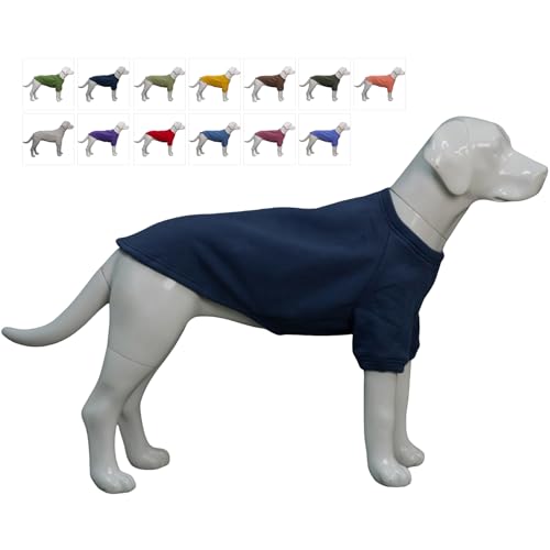 Lovelonglong Hunde-Sweatshirt für kaltes Wetter, Herbst und Winter, Hunde-T-Shirts für kleine, mittelgroße und große Hunde, Haze-Blue, Größe M von lovelonglong