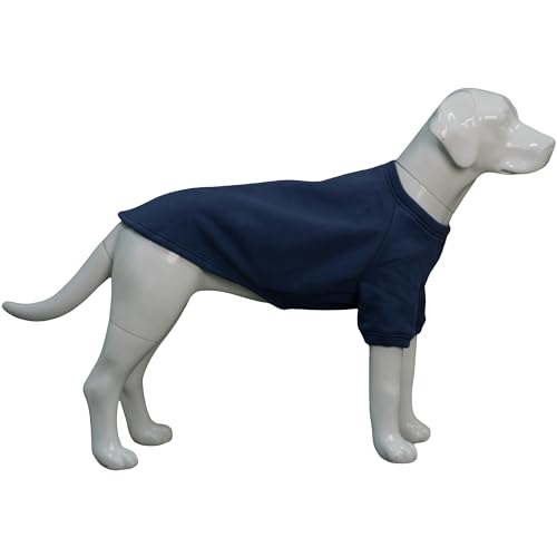 Lovelonglong Hunde-Sweatshirt für kaltes Wetter, Herbst und Winter, Hunde-T-Shirts für kleine, mittelgroße und große Hunde, Haze-Blue, Größe M von lovelonglong