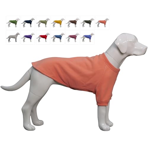 Lovelonglong Hunde-Sweatshirt für kaltes Wetter, Herbst und Winter, Hunde-T-Shirts für kleine, mittelgroße und große Hunde, Hummer-Rosa, Größe L von lovelonglong