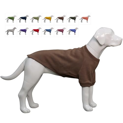 Lovelonglong Hunde-Sweatshirt für kaltes Wetter, Herbst und Winter, Hunde-T-Shirts für kleine, mittelgroße und große Hunde, Kaffee, Größe XS von lovelonglong