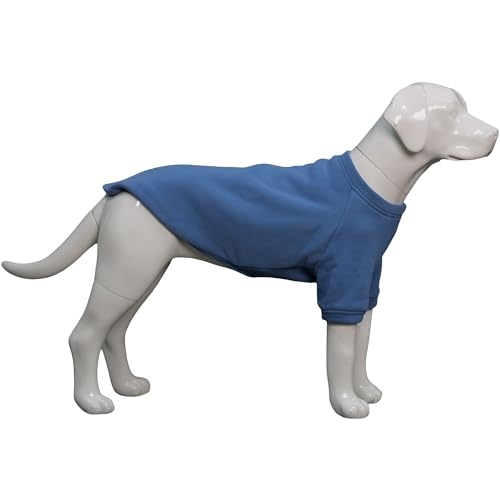 Lovelonglong Hunde-Sweatshirt für kaltes Wetter, Herbst und Winter, Hunde-T-Shirts für kleine, mittelgroße und große Hunde, Meerblau, Größe L von lovelonglong