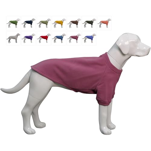 Lovelonglong Hunde-Sweatshirt für kaltes Wetter, Herbst und Winter, Hunde-T-Shirts für kleine, mittelgroße und große Hunde, Taro-Violett, Größe L von lovelonglong