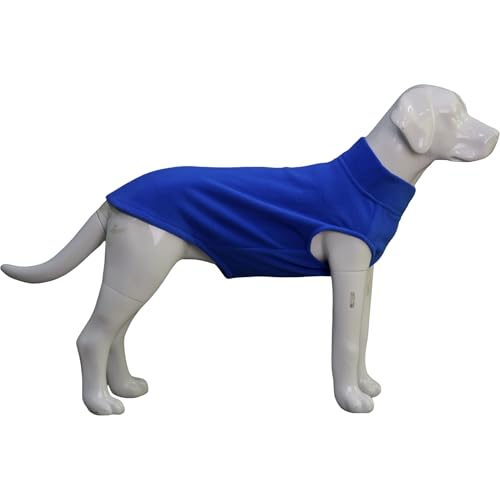 Lovelonglong Hunde-Winterweste, warm, atmungsaktiv, Polarfleece-Weste, Jacke, leichter Wintermantel mit Leinenhalsloch für kleine, mittelgroße und große Hunde, blau, XS von lovelonglong