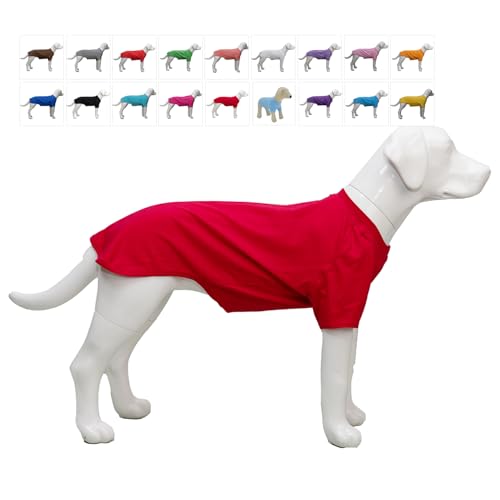 Lovelonglong Pet Clothing Dog Costumes Basic Blank T-Shirt Tee Shirts for Medium Small Dogs Red XL von lovelonglong