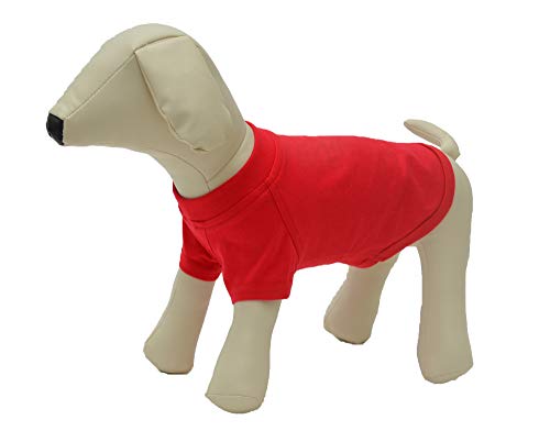 Lovelonglong Pet Clothing Dog Costumes Basic Blank T-Shirt Tee Shirts for Medium Small Dogs Red XL von lovelonglong