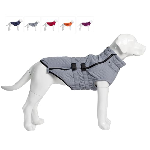 Warm Dog Jacket for Winter, Windproof Dog Vest Dog Cold Weather Coat for Small Medium Large Dogs Gray L von lovelonglong