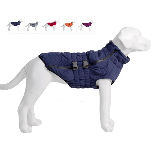 Warm Dog Jacket for Winter, Windproof Dog Vest Dog Cold Weather Coat for Small Medium Large Dogs Navyblue XL von lovelonglong