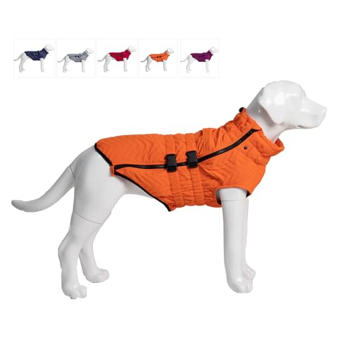 Warm Dog Jacket for Winter, Windproof Dog Vest Dog Cold Weather Coat for Small Medium Large Dogs Orange XL von lovelonglong