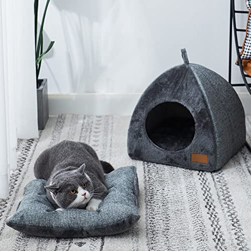 Katzenhaus Höhle | Katzenhöhle Outdoor | Katzenhaus Für Draußen | Katzenhöhle Outdoor Für Katzen | Katzenbett Höhle Katzenhaus Outdoor Pet House Mit Abnehmbarem | Pet House Mit Matte Wasserdichtes von lovemetoo