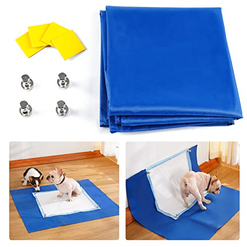 lovhanliv Multifunktionaler magnetischer Trainingspad-Halter, Töpfchentraining für Beinheben, Markieren von Hunden, einfach abziehen und aufkleben (blau, 101.6 x 101.6 cm) von lovhandliv