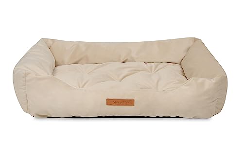 lovingHome® Gestepptes Hundebett Tiersofa Tierbett Hundekissen in versch. Farben (beige) von lovingHome