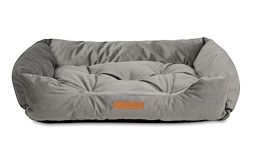 lovingHome® Gestepptes Hundebett Tiersofa Tierbett Hundekissen in versch. Farben (grau) von lovingHome