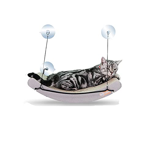 Hängematten/Katzen Hängematte Katzenfenster Barch Cat Scratcher 2 in 1, Katzen-Hängematten-Fenstersitz mit starken Saugnäpfen, einfach zu montieren Haustier Hängematte von luckxuan
