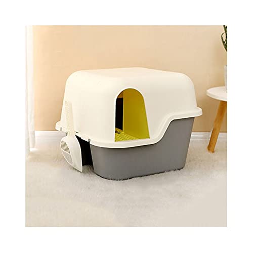 Katzentoilette Corridor-Stil-Wurf-Box Vollständig geschlossener großer Deodorant und sandsicherer Langer Gang-Katzen-Toilettenkatze-Vorräte Katzentoiletten (Size : E) von luckxuan
