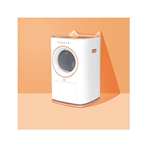 Katzentoilette Innovative Automatikkatze-Wurf-Box intelligente automatische Reinigung elektrischer Shovel-Katzen-Toiletten-Anti-Geruch, vollständig geschlossen groß Katzentoiletten (Color : Orange) von luckxuan