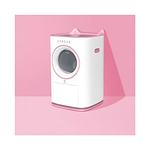 Katzentoilette Innovative Automatikkatze-Wurf-Box intelligente automatische Reinigung elektrischer Shovel-Katzen-Toiletten-Anti-Geruch, vollständig geschlossen groß Katzentoiletten (Color : Pink) von luckxuan
