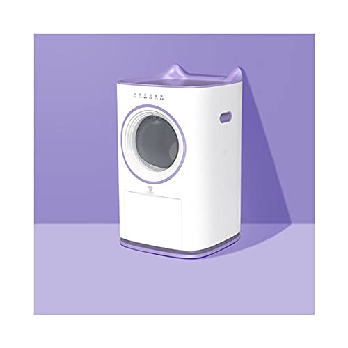 Katzentoilette Innovative Automatikkatze-Wurf-Box intelligente automatische Reinigung elektrischer Shovel-Katzen-Toiletten-Anti-Geruch, vollständig geschlossen groß Katzentoiletten (Color : Purple) von luckxuan