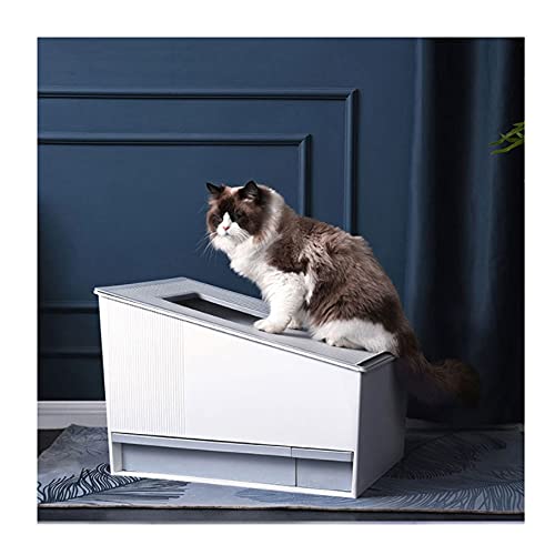Katzentoilette Intelligente selbstreinigende Katze-Toilette Automatische Desodorierung und Schaufeln von Exkrement Cat Wurf Box Halbgeschlossene Katze Wurf Box Pet Supplies Katzentoiletten von luckxuan