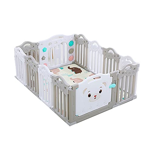 Pet Playpen Pet Playspen mit Tor, Hundestift Welpe Kennel Indoor Faltbare Tierübung Spielplatz for Kleiner Hund Animals Fence von luckxuan