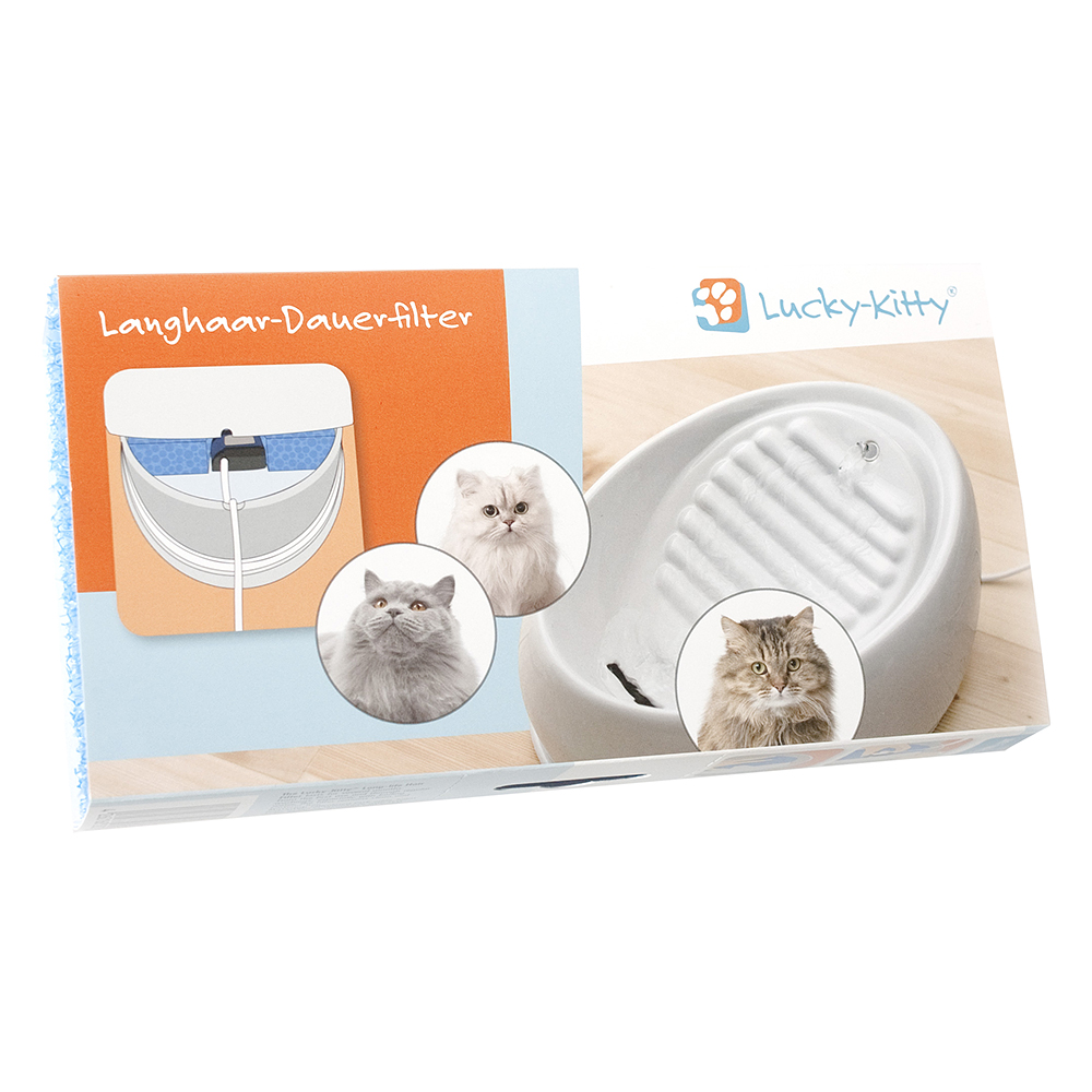 Lucky-Kitty Katzenbrunnen Keramik - Zubehör: Langhaar-Dauerfilter von lucky kitty