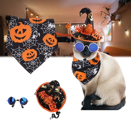 3pcs Halloween Pet Decorations Set Cute Dog Halloween Costume Set for Birthday Party Thanksgiving Christmas Dogs Cats Puppy Kitten ﻿ von lvifloae