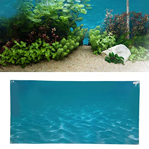 lvifloae Aquarium-Hintergrundaufkleber, PVC, selbstklebendes 3D-Meeresmuster, Aquarium-Poster, Dekoration, Tapetenaufkleber für Aquarium-Fischdekoration, 61 x 30 cm (122 * 50CM) von lvifloae