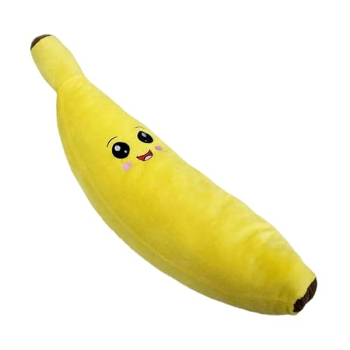 Banana Dog Toy Toy, Plüschkauen Begleiter, weiches, quietschendes Haustierspielzeug, entzückendes Obst -Design, Waschantrieb, 9.06x2,76 Zoll, perfekt für Welpen und kleine Hunde zu Hause oder zur Vet von lwxij