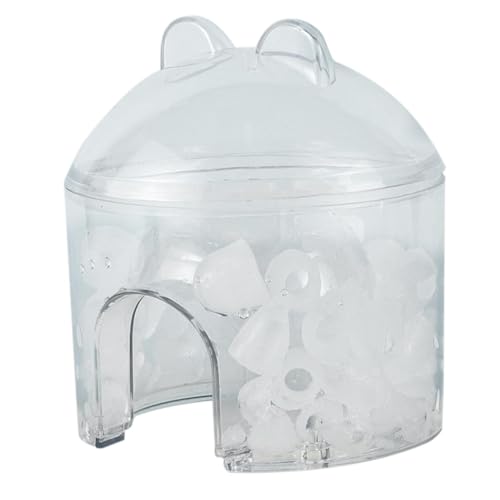 Haustierkühlung Eisnest, kleines tierisches Sommerbett, hitzebeständiges Schlafhaus, atmungsaktives ausgehöhltes Design, transparent, 5,39 x 5,91 Zoll, Igel Hamster Chinchillas verwenden von lwxij