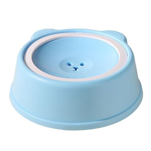 Pet Drinking Bowl Pet Slow Feeder Rutschfester Hund Katze Wassernapf Auslaufsicher Kein Kippen Design Rosa Blau 9,45x9,45x3,27 Zoll Ideal für Katzen oder Hunde zu Hause von lwxij