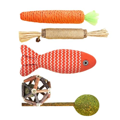 lwxij Cat Chew Toy, Interactive Pet Stick, Kitten Care Teing -Tool, sanft im Zahnfleisch, fördert gesundes, Set von 5, ideal für Innenkätzchen und Erwachsene Katzen von lwxij