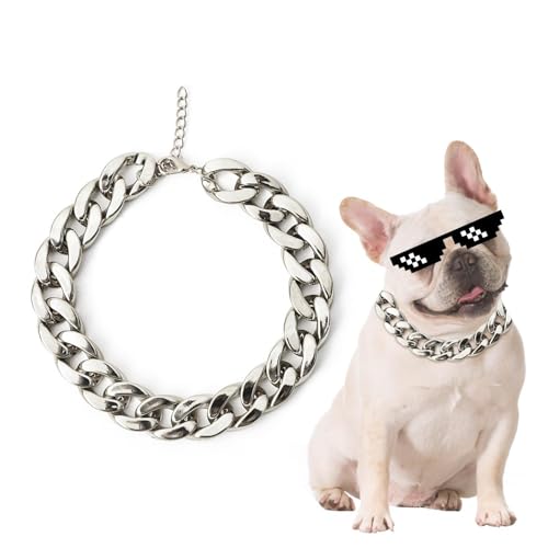 lwxij Metallkette für Hunde, verstellbar, schwere Kette, Haustierzubehör, Aluminiumlegierung, Schmuck-Halskette für Training und Outdoor-Aktivitäten von lwxij