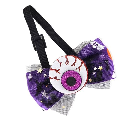 lyanny Halloween-Katzenhalsband, verstellbare Katzenhalsband-Schleife, rutschfestes Katzenhalsband, Halloween-Druck, Katzenhalsband-Fliege für Hundekätzchen von lyanny