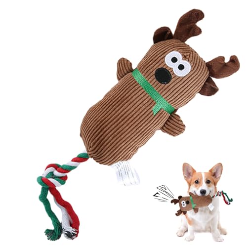 lyanny Hundespielzeug zum Zahnen von Welpen, Kauspielzeug für Welpen zum Zahnen | Weihnachts-Kauspielzeug für das Zahnen von Welpen - Welpenzubehör, integriertes Quietschspielzeug für große Hunde, von lyanny