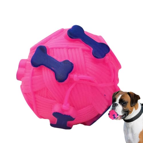 lyanny Leckerli-Spender für Hunde, Hund Kauspielzeug Leckerli Spender, Interaktiver Quietschball-Leckerli-Spender für Welpen, Leckerli Spielzeug für Hunde von lyanny