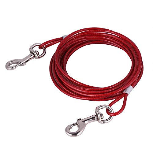 Hundeleine, 5 M Hundebindeschnur, Kaufestes Seil für Camping, Picknick und Garten(rot) von lyrlody
