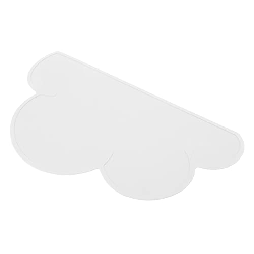 Hundenapf-Matten, rutschfeste Napf-Matte für Haustierfutter in Wolkenform, Tischset-Platte, um das Verschütten von Lebensmitteln zu Verhindern, 48 X 26 X 0,3 cm(Weiß) von lyrlody