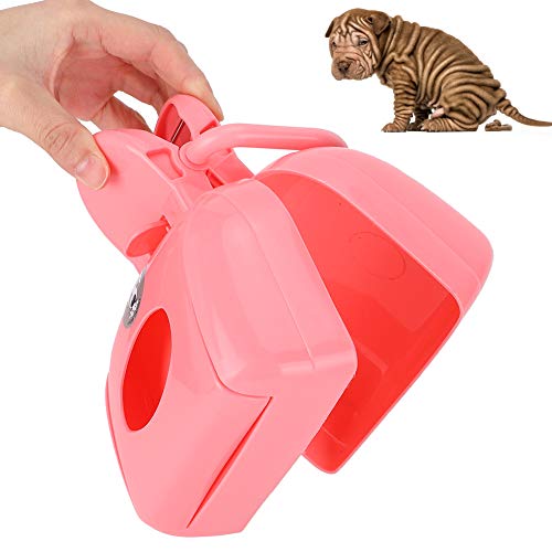 lyrlody Dog Scoop Pooper Scooper Hundeschaufel mit Beutelspender Zum Sammeln von Tierkot 15 X 10 X 17 cm Rosa von lyrlody