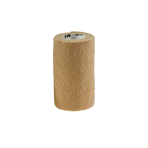 maDDma 1/3/6 Haftbandagen Größe+Farbe wählbar - selbsthaftende Bandage Fixierverband selbstklebend, Farbe:1 Stück | 10 cm | beige von maDDma