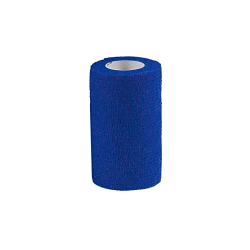 maDDma 1/3/6 Haftbandagen Größe+Farbe wählbar - selbsthaftende Bandage Fixierverband selbstklebend, Farbe:1 Stück | 10 cm | blau von maDDma