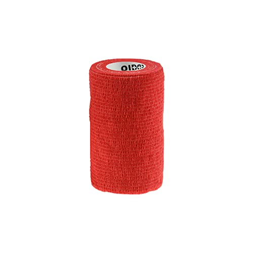 maDDma 1/3/6 Haftbandagen Größe+Farbe wählbar - selbsthaftende Bandage Fixierverband selbstklebend, Farbe:1 Stück | 10 cm | rot von maDDma