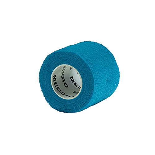 maDDma 1/3/6 Haftbandagen Größe+Farbe wählbar - selbsthaftende Bandage Fixierverband selbstklebend, Farbe:1 Stück | 5 cm | Light Blue von maDDma