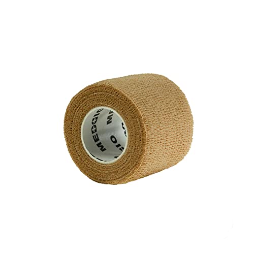 maDDma 1/3/6 Haftbandagen Größe+Farbe wählbar - selbsthaftende Bandage Fixierverband selbstklebend, Farbe:1 Stück | 5 cm | beige von maDDma