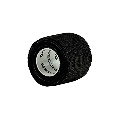 maDDma 1/3/6 Haftbandagen Größe+Farbe wählbar - selbsthaftende Bandage Fixierverband selbstklebend, Farbe:1 Stück | 5 cm | schwarz von maDDma