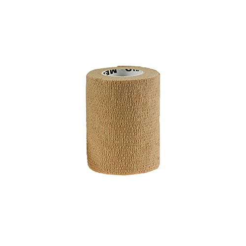 maDDma 1/3/6 Haftbandagen Größe+Farbe wählbar - selbsthaftende Bandage Fixierverband selbstklebend, Farbe:1 Stück | 7.5 cm | beige von maDDma