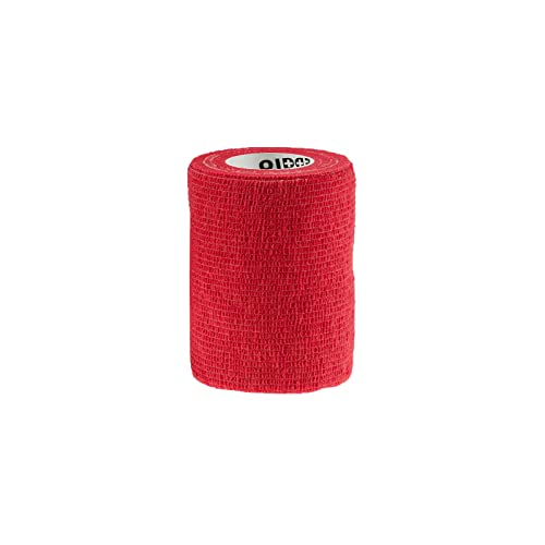 maDDma 1/3/6 Haftbandagen Größe+Farbe wählbar - selbsthaftende Bandage Fixierverband selbstklebend, Farbe:1 Stück | 7.5 cm | rot von maDDma