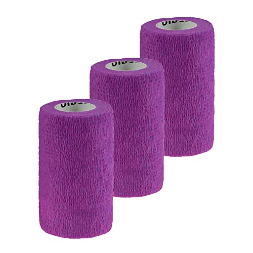 maDDma 1/3/6 Haftbandagen Größe+Farbe wählbar - selbsthaftende Bandage Fixierverband selbstklebend, Farbe:3 Stück | 10 cm | Fuchsia von maDDma